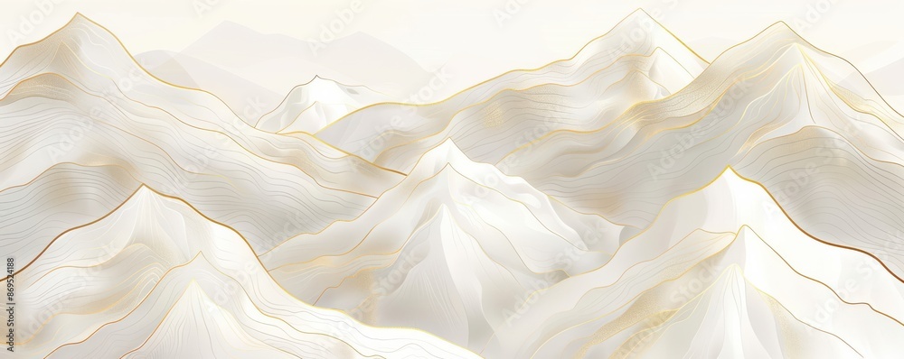 Abstract landscape with golden mountain lines against a dark background, creating a modern and elegant design with a touch of luxury. Free copy space for text. Abstract landscape with golden mountain lines against a dark background, creating a modern and elegant design with a touch of luxury. Free copy space for text.
