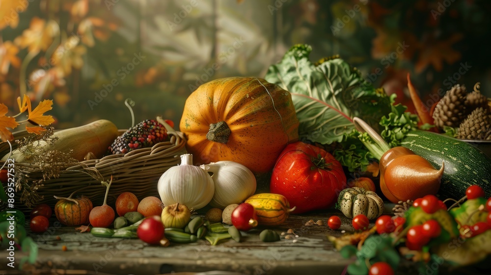 Autumn Vegetables, Perfect For Tasty Thanksgiving Or Christmas Dishes Autumn Vegetables, Perfect For Tasty Thanksgiving Or Christmas Dishes