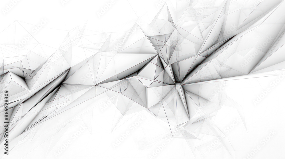 abstract geometric design overlay with lines and triangles, isolated transparent background