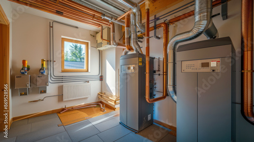 An HVAC engineer installed a system to help a new house capture and reuse heat from the air inside.