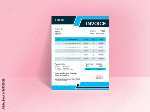 Modern Invoice Template Design