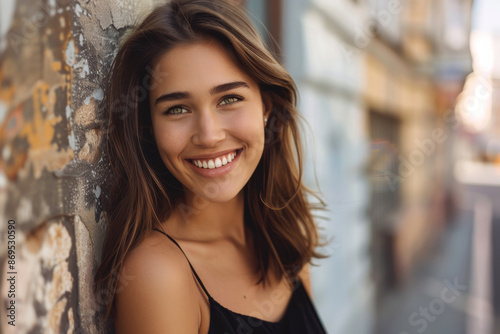 Portrait of beautiful smiling woman Free Download Portrait of beautiful smiling woman - GFXLoad