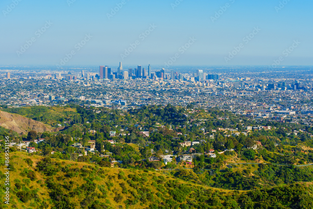 Panoramic Cityscape of Los Angeles From Elevated Viewpoint Panoramic Cityscape of Los Angeles From Elevated Viewpoint