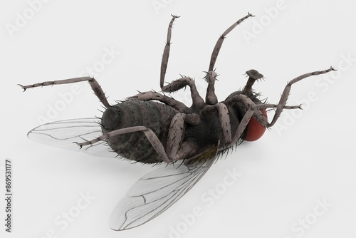 Realistic 3D Render of House Fly