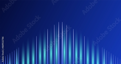 Vertical speed lines background neon shape wave. Abstract light effect vector illustration © Aisiiyan