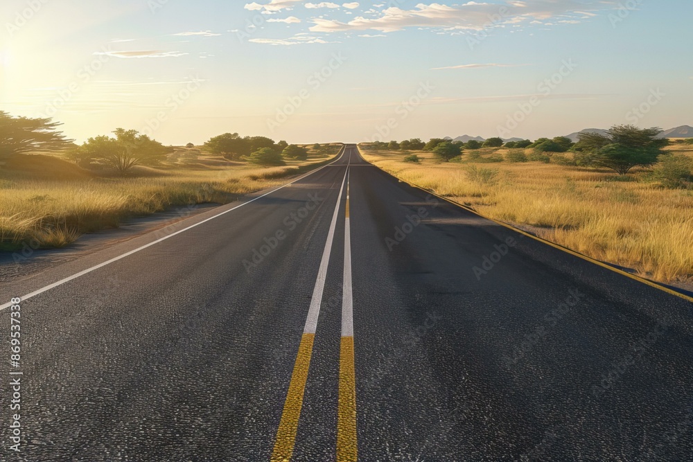 Naklejka premium Empty Road