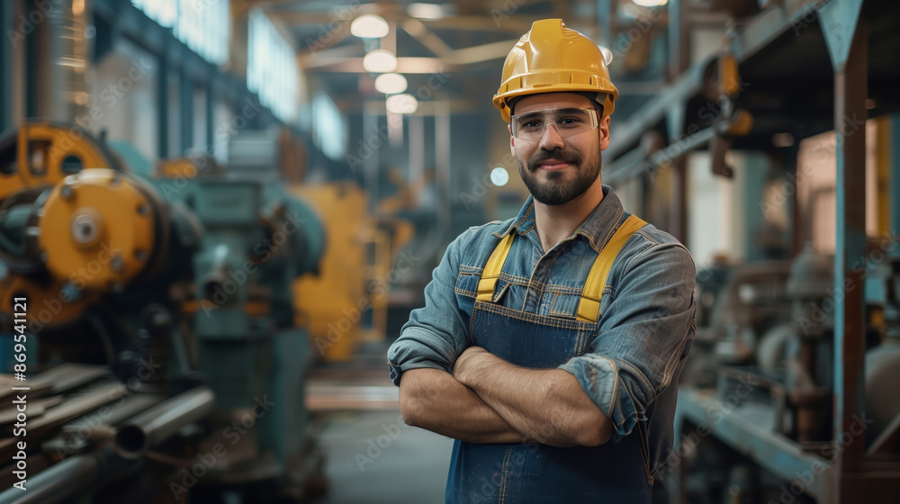 Portrait of a smiling man in a workshop Portrait of a smiling man in a workshop