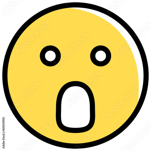 Expressive face emoji of extremely surprised with rolled eyes, vector illustration isolated on a transparent background.