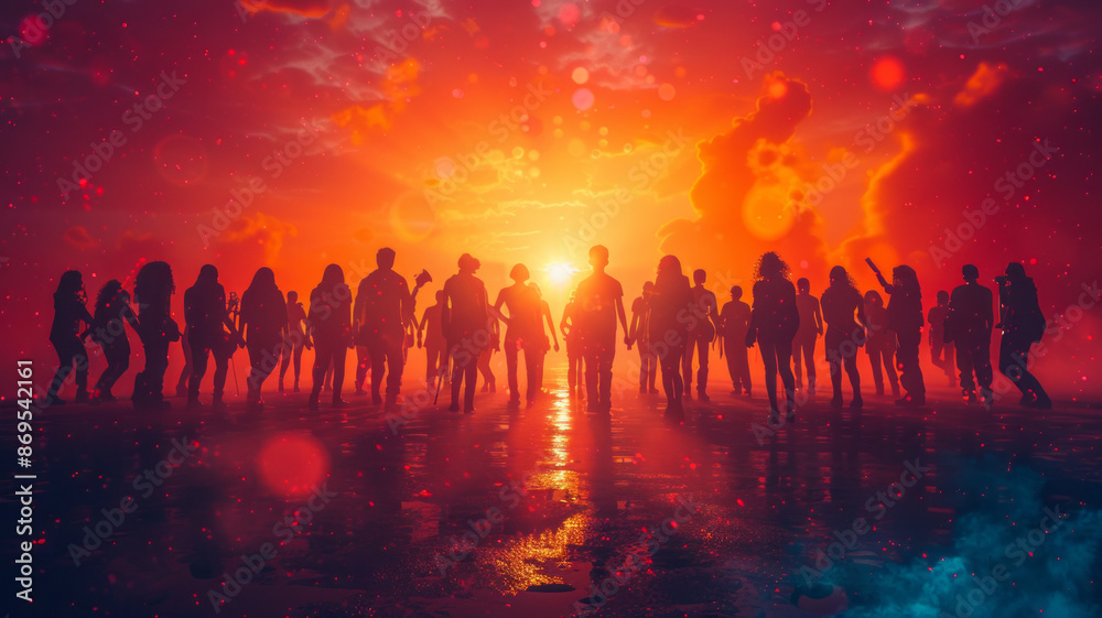 vocal group auditions and recruitment, featuring a diverse ensemble of illustrated singers on stage with microphones,generative ai vocal group auditions and recruitment, featuring a diverse ensemble of illustrated singers on stage with microphones,generative ai