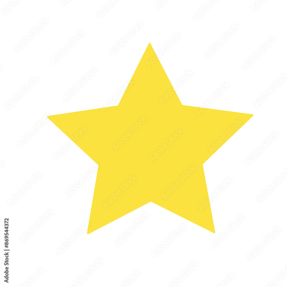 Yellow star vector icon