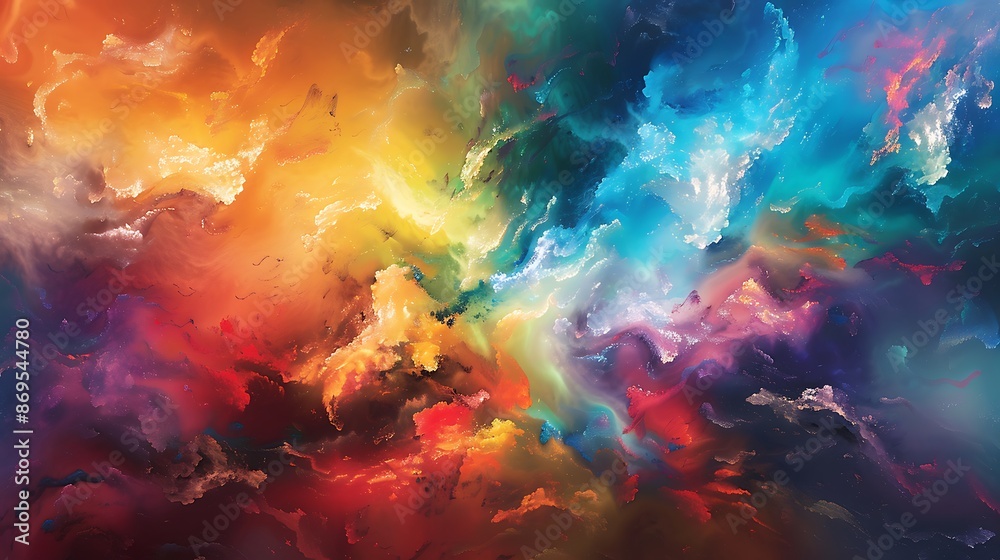 © NUSRAT ART - The canvas alive with the vibrant energy of a Spectrum Symphony, each color contributing to the harmonious dance of hues.