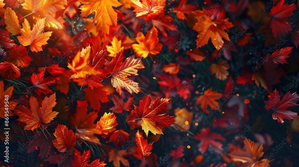 Vibrant Autumn Leaves Swirling in Gentle Breeze Carpeting Mosaic Impressionistic Forest Floor Vibrant Autumn Leaves Swirling in Gentle Breeze Carpeting Mosaic Impressionistic Forest Floor