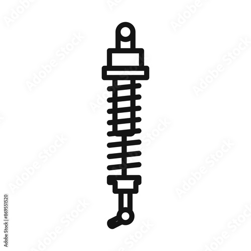 damper icon Black line art vector