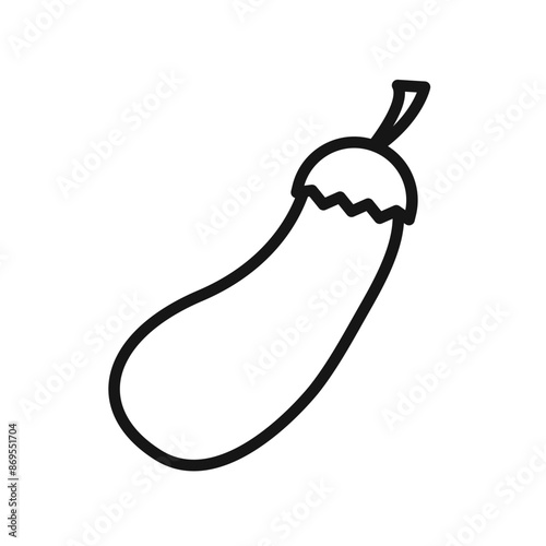 Eggplant icon Black line art vector