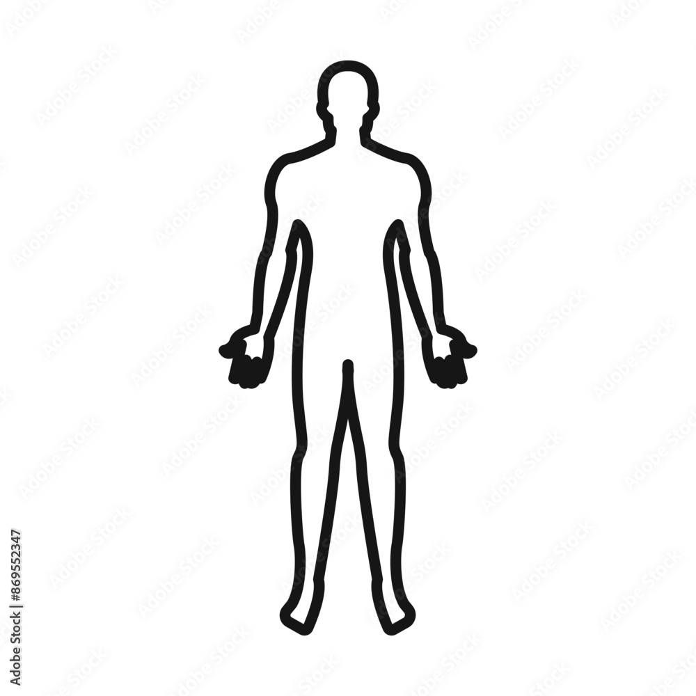 human body anatomy icon Black line art vector human body anatomy icon Black line art vector