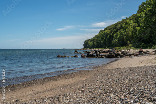 Strand in Aarhus, Dänemark mit Blick auf das Meer