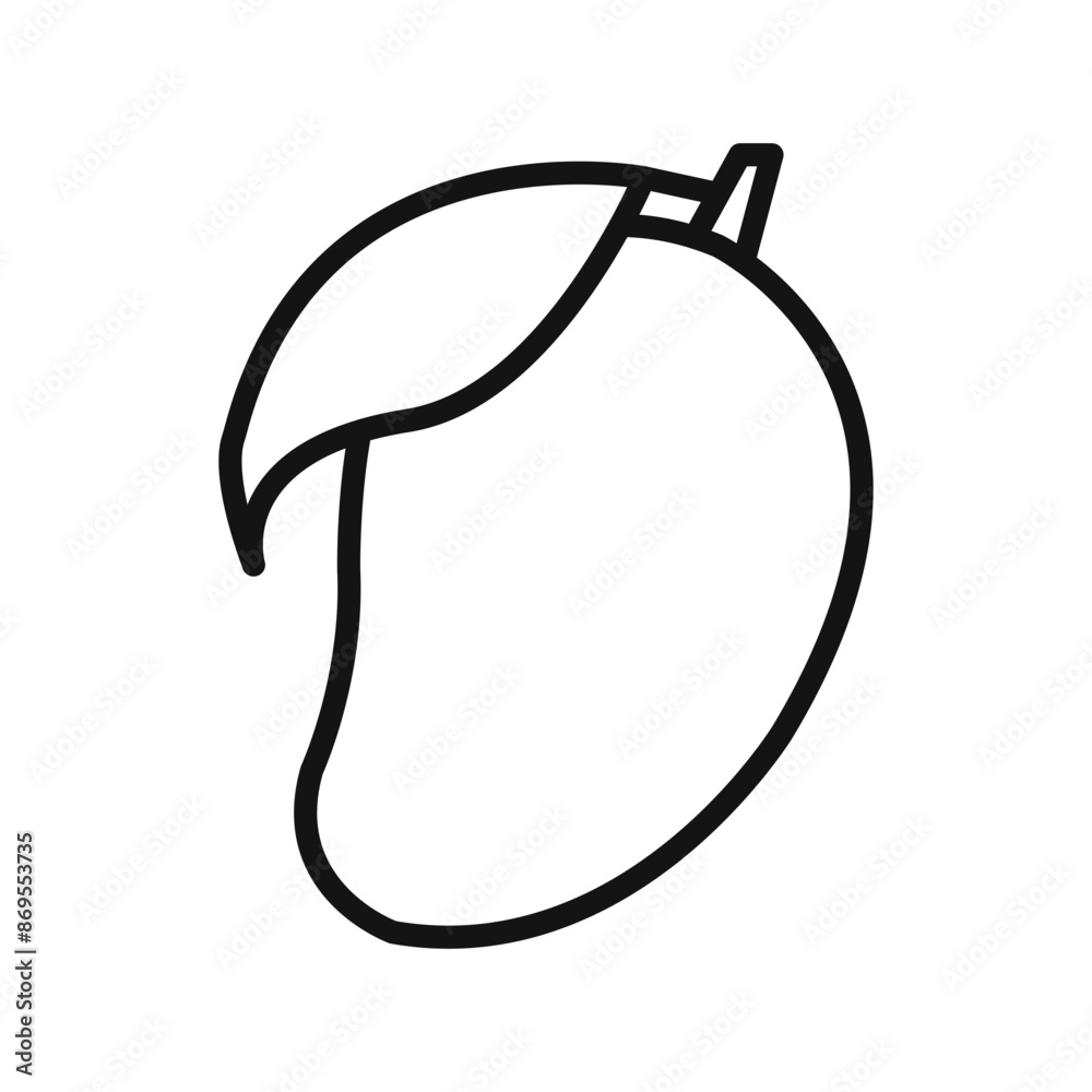 Mango icon Black line art vector Mango icon Black line art vector