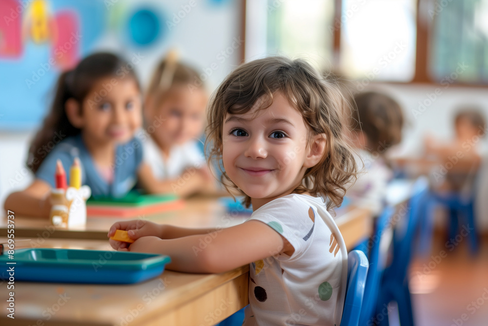 Photography of children portrait from Italy in a preschool or kindergarten class. Photography of children portrait from Italy in a preschool or kindergarten class.