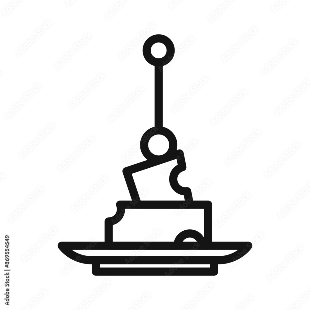 tapas icon Black line art vector tapas icon Black line art vector