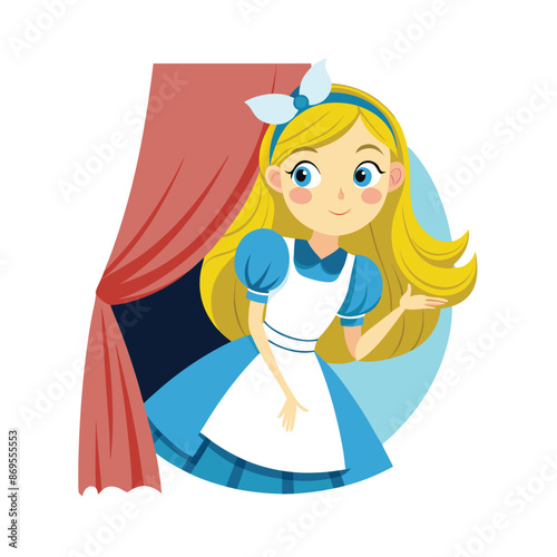 wonderland alice vector illustration