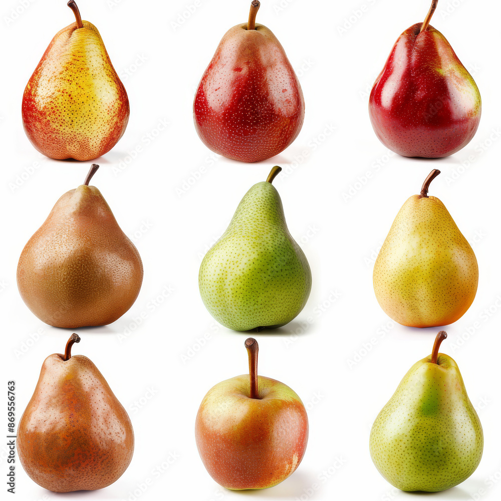 Collection of delicious pears, isolated on a white background. Collection of delicious pears, isolated on a white background.