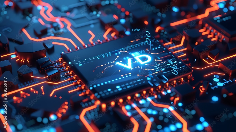 Fototapeta premium Virtual Reality Processor