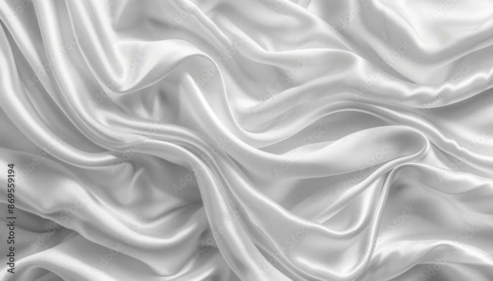 Abstract White Silk Drapery - Soft, Flowing, Elegant Texture Abstract White Silk Drapery - Soft, Flowing, Elegant Texture