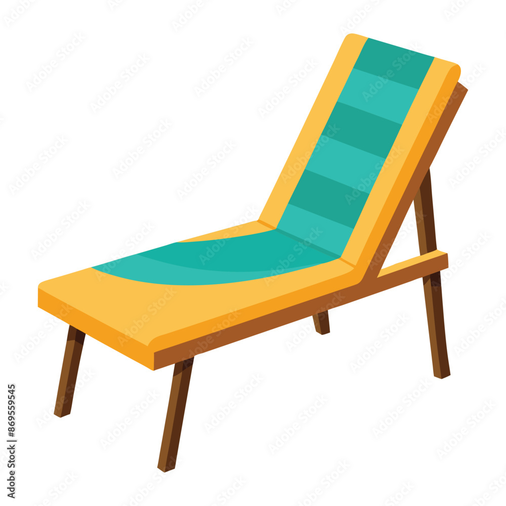 illustration of Lounge Chair with legs illustration of Lounge Chair with legs
