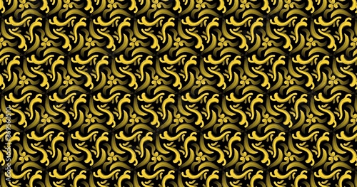 Seamless pattern design with ornament motifs 
