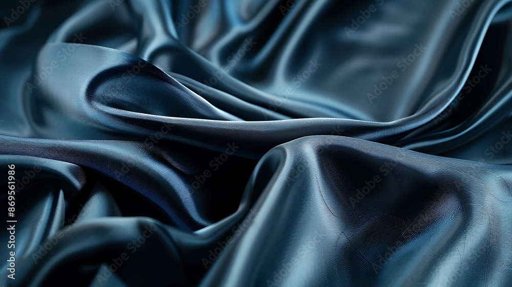 Obraz premium Abstract Blue Silk Fabric Texture
