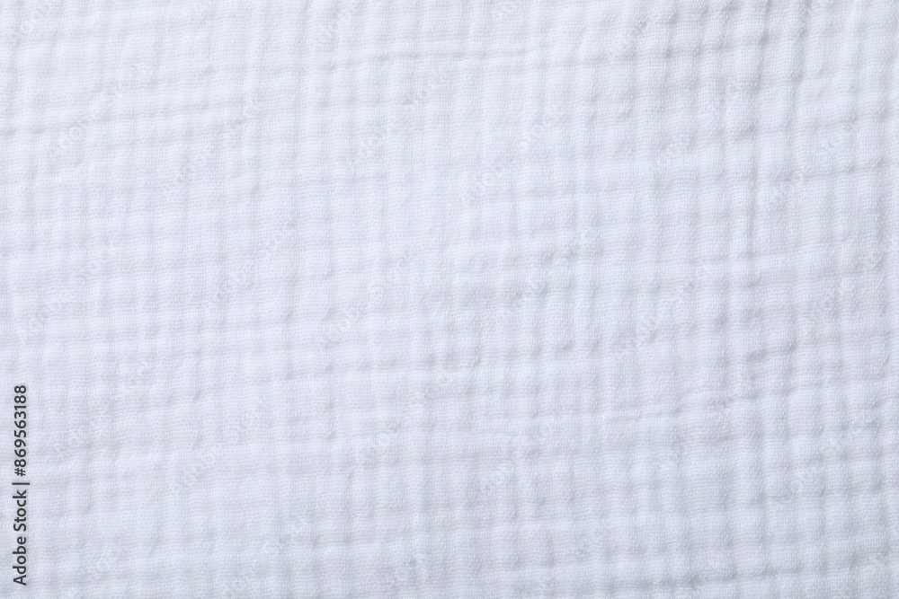 Texture of white fabric as background, top view Texture of white fabric as background, top view