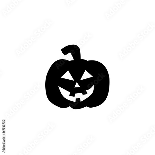 Halloween pumpkin silhouette set vector illustration.