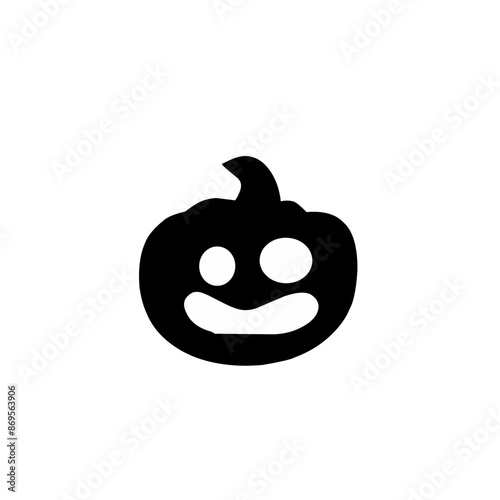 Halloween pumpkin silhouette set vector illustration.