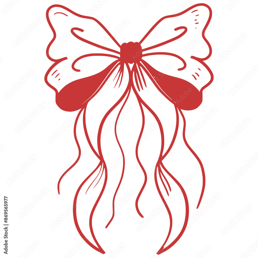 Fototapeta premium Bow coquette outline clipart, cute, y2k, coquette aesthetic, bows clipart, crafts Bows Coquette, pink ribbon, Pink Coquette Ribbon drawing Gift clipart Decoration valentine gift, cute bow line art kid