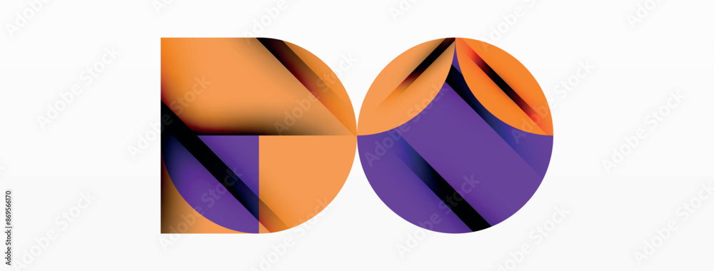 Circle, square and flower petal geometric background. Round shapes composition for wallpaper, banner, background or landing Circle, square and flower petal geometric background. Round shapes composition for wallpaper, banner, background or landing