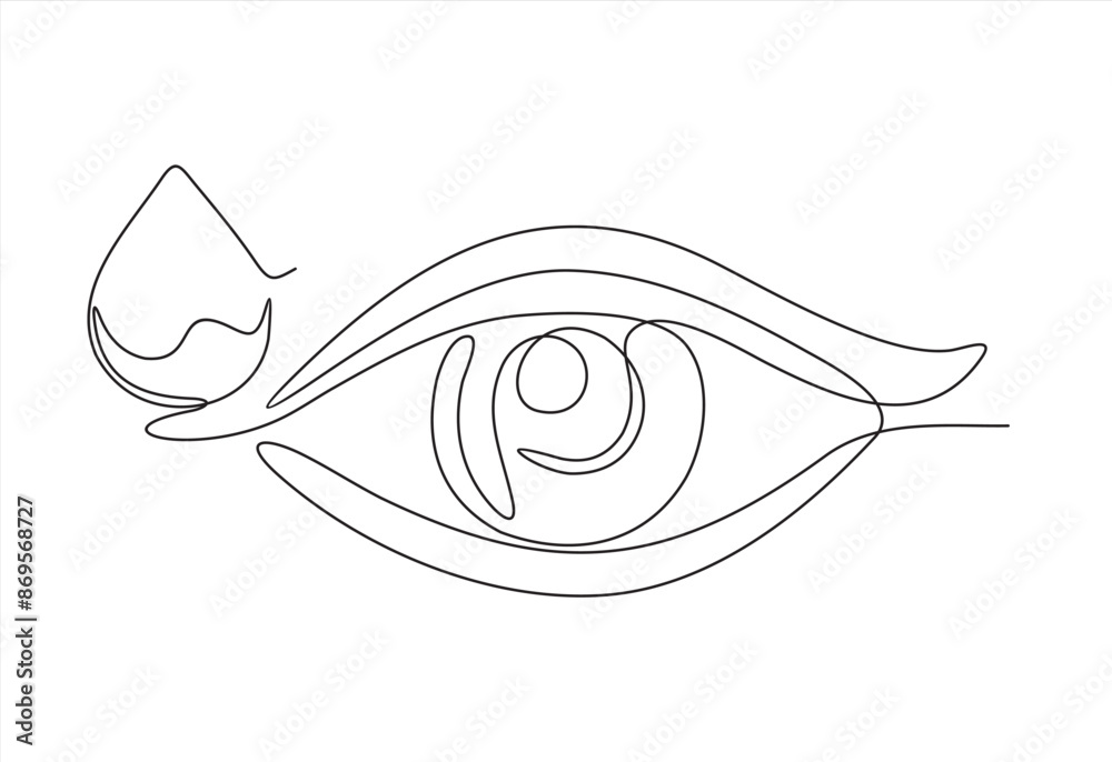 Eye drops, drip eye drops, artificial tear one line art. Continuous line drawing of pharmacy, healthcare, optical, drop, people, conjunctivitis, allergy, ophthalmology. Hand drawn vector illustration Eye drops, drip eye drops, artificial tear one line art. Continuous line drawing of pharmacy, healthcare, optical, drop, people, conjunctivitis, allergy, ophthalmology. Hand drawn vector illustration