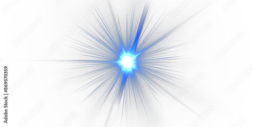 Glow effect. Star sparkles on a transparent background. Light Effects, lens flares, Sun flash with rays or spotlight and bokeh. Glow flare light effect.
