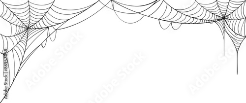 illustration of an cob web background, Spider web line art vector
