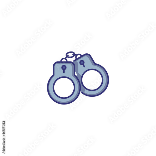 Handcuffs line icon. Arrest, criminal. Justice concept. Vector illustration can be used for topics like punishment, legal system, crime