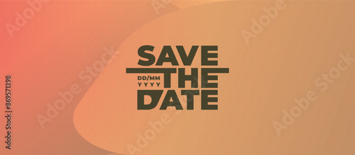 Save the date banner. Can be used for business, marketing and advertising. logo graphic design of event summit made for Technology and upcoming events. Vector EPS 10