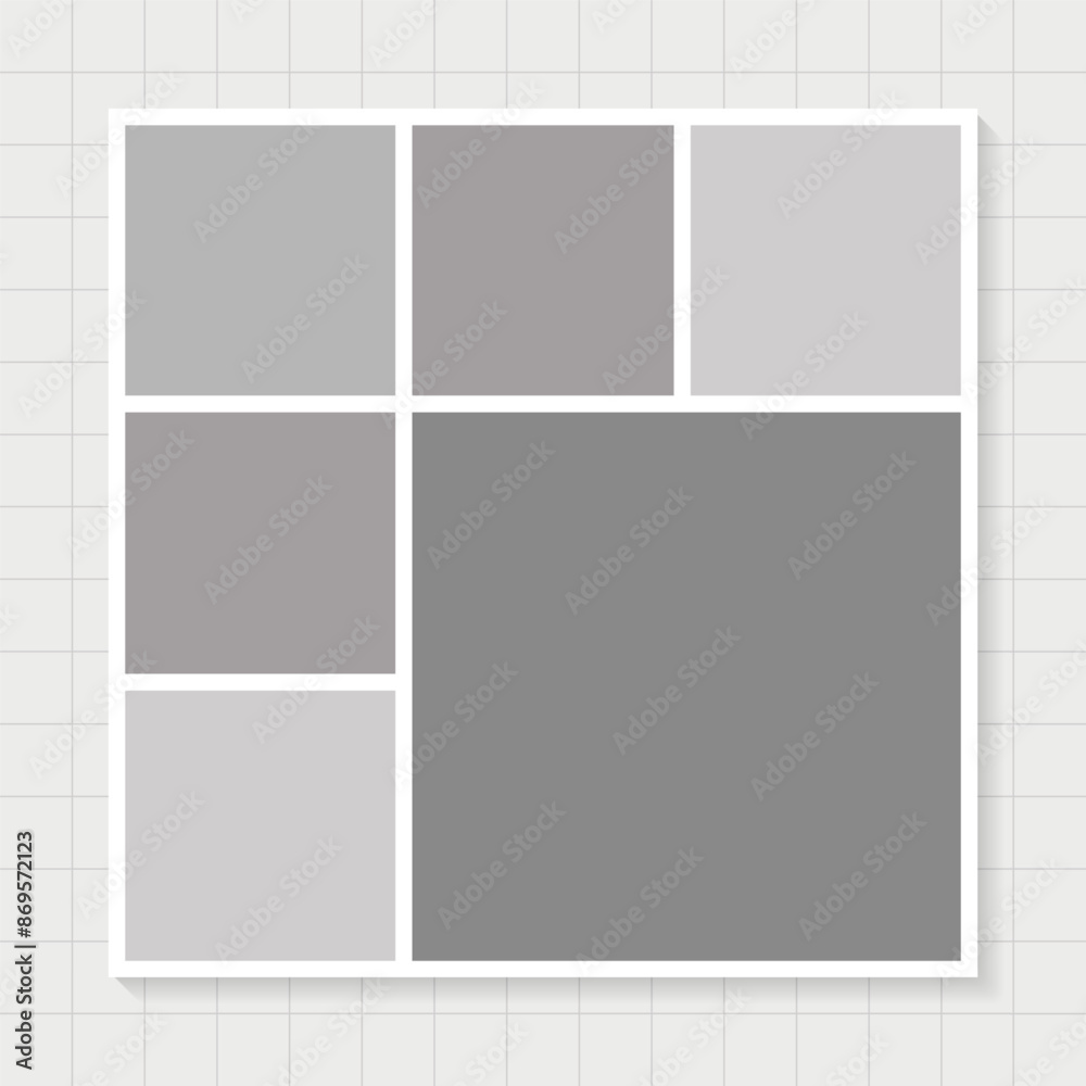 Obraz premium Photo Frame Collage Templates Monochrome Collection