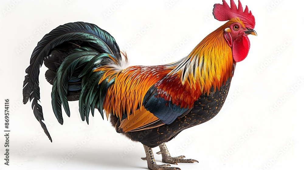 rooster on the background rooster on the background