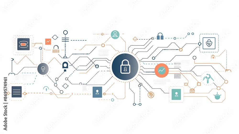 Cyber Security Network Illustration Cyber Security Network Illustration