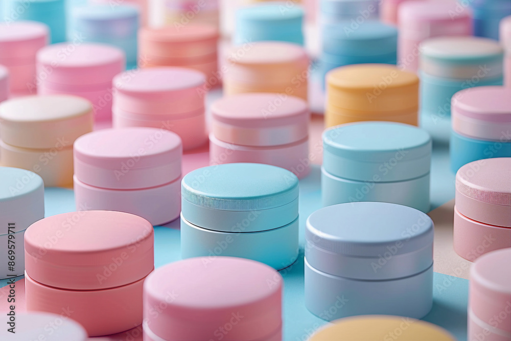 Generative AI image, Modern futuristic presentation of cosmetic collection cream balm beauty treatment bottle Generative AI image, Modern futuristic presentation of cosmetic collection cream balm beauty treatment bottle