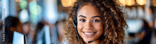 Happy call center agents assisting customers Agents providing helpful support with cheerful attitudes
