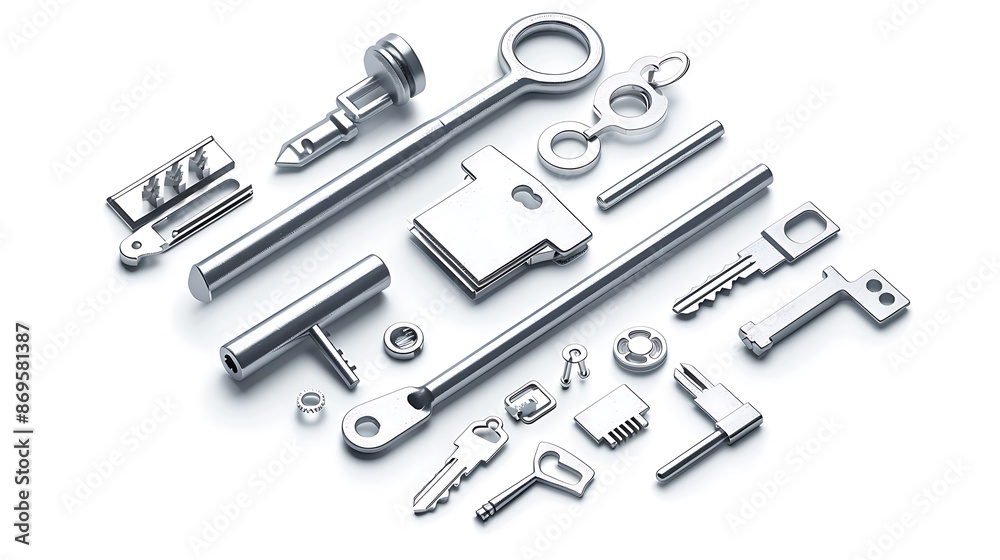 Assortment of Keys and Key Components Assortment of Keys and Key Components
