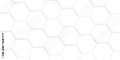 3d hexagonal structure futuristic white background and embossed hexagon abstract with hexagon background. honeycomb hexagonal background. Hexagon shape, white, shiny black. hexagon pattern shape.