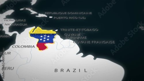 Venezuela Map Animated 3D