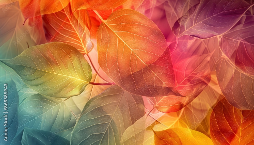 Abstract Autumn Leaves in Soft Hues Delicate and Flowing Patterns Serene and Artistic Nature Background Background with Copy Space Abstract Autumn Leaves in Soft Hues Delicate and Flowing Patterns Serene and Artistic Nature Background Background with Copy Space