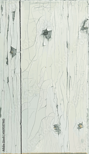 Texture of painted old boards. Vector.